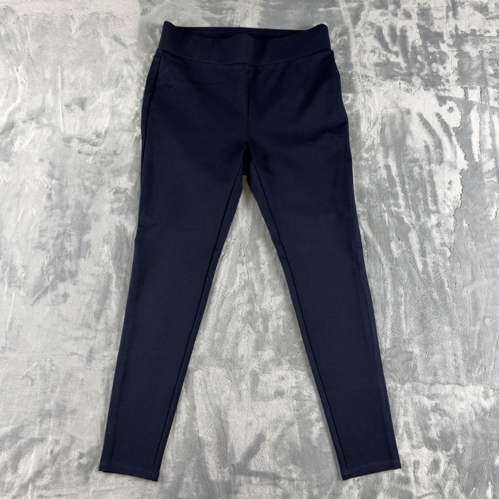 Loft Petites Navy Blue Ponte Knit Pull On Leggings Slim Leg Pants SP